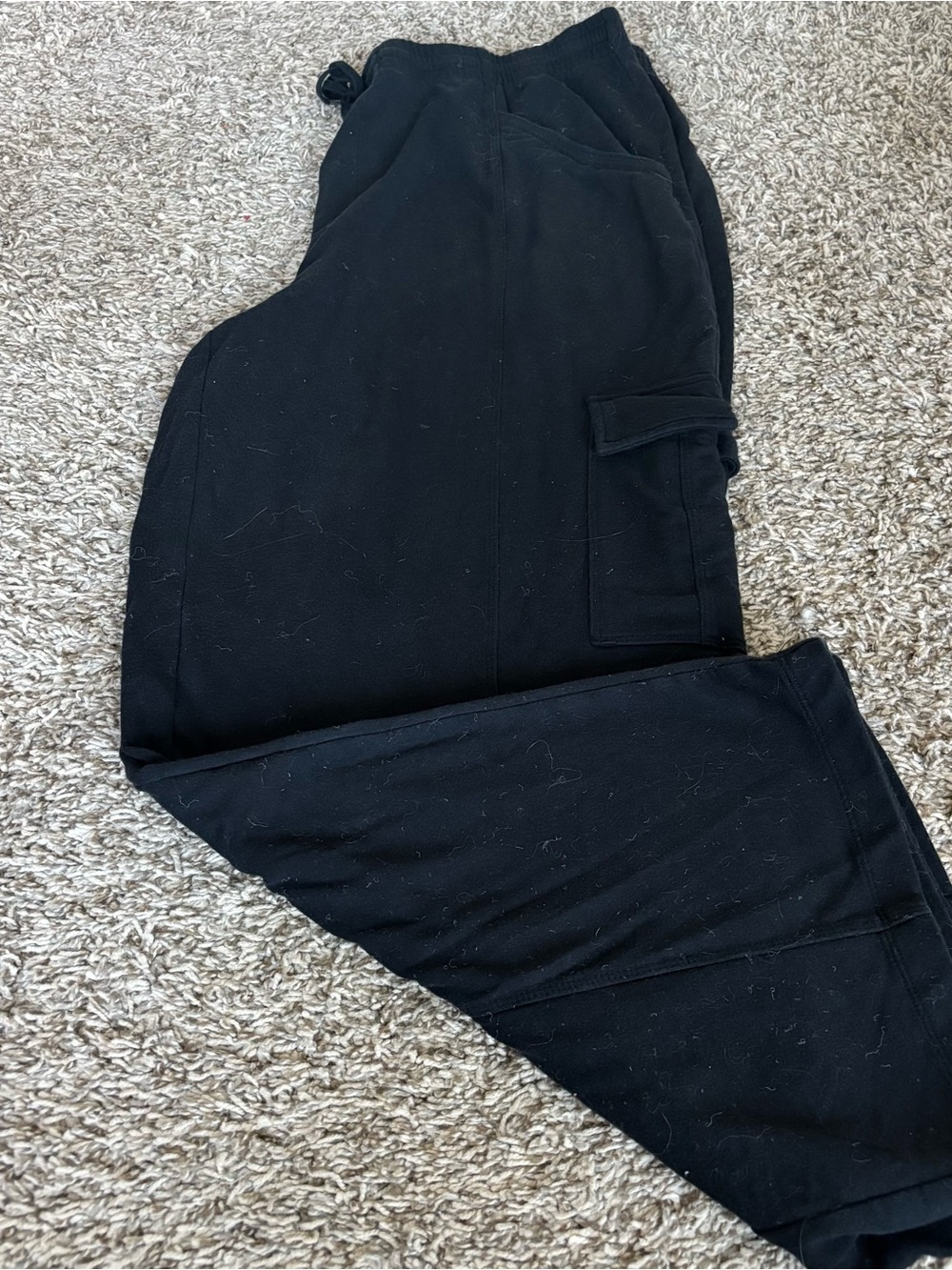 Women Black Cargo Sweatpants - Comfortable Everyday Joggers